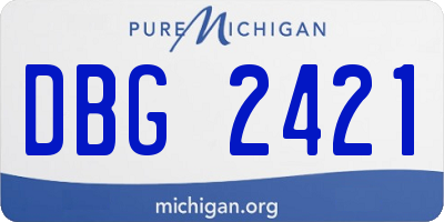 MI license plate DBG2421
