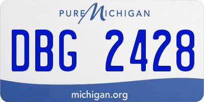 MI license plate DBG2428