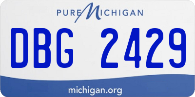 MI license plate DBG2429