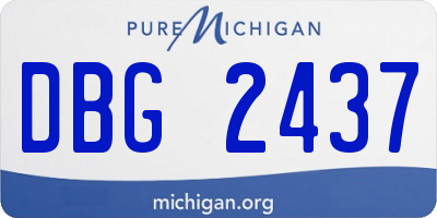 MI license plate DBG2437