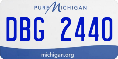 MI license plate DBG2440