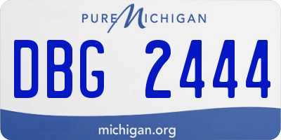 MI license plate DBG2444