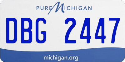MI license plate DBG2447