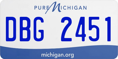 MI license plate DBG2451