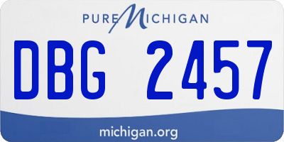 MI license plate DBG2457