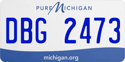 MI license plate DBG2473