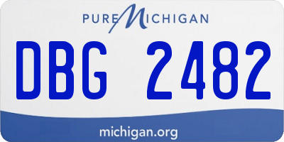 MI license plate DBG2482