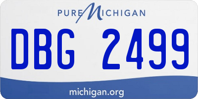 MI license plate DBG2499