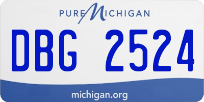 MI license plate DBG2524