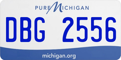 MI license plate DBG2556