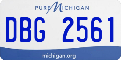 MI license plate DBG2561