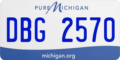 MI license plate DBG2570