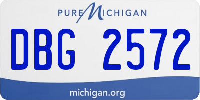 MI license plate DBG2572