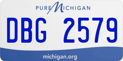 MI license plate DBG2579