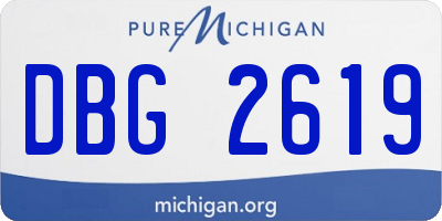 MI license plate DBG2619