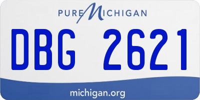 MI license plate DBG2621