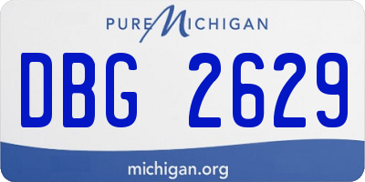 MI license plate DBG2629