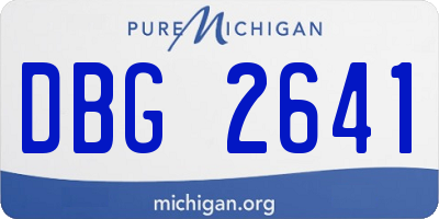 MI license plate DBG2641