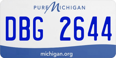 MI license plate DBG2644