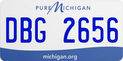 MI license plate DBG2656
