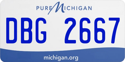 MI license plate DBG2667