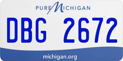 MI license plate DBG2672