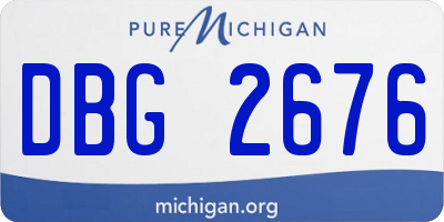 MI license plate DBG2676