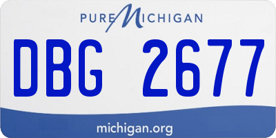 MI license plate DBG2677