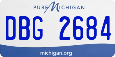 MI license plate DBG2684