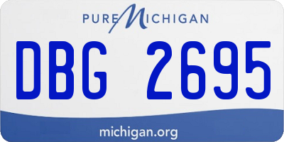 MI license plate DBG2695