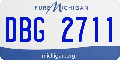 MI license plate DBG2711