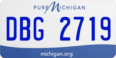 MI license plate DBG2719