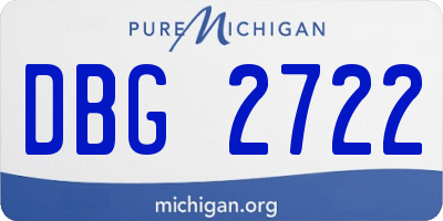 MI license plate DBG2722