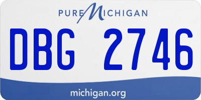 MI license plate DBG2746