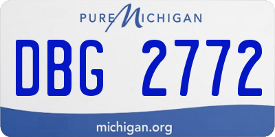 MI license plate DBG2772