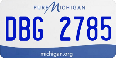 MI license plate DBG2785