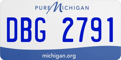 MI license plate DBG2791