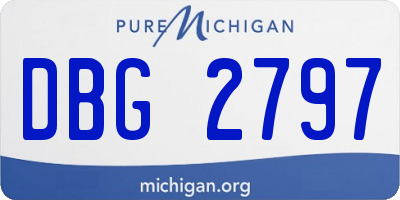 MI license plate DBG2797