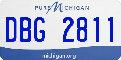 MI license plate DBG2811