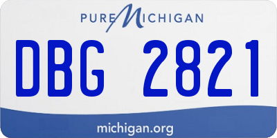 MI license plate DBG2821