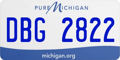 MI license plate DBG2822