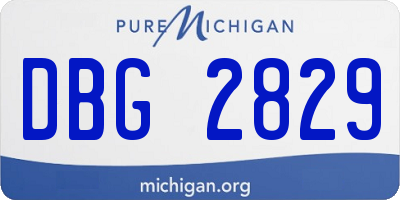 MI license plate DBG2829