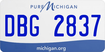 MI license plate DBG2837