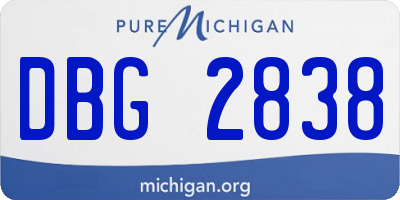 MI license plate DBG2838