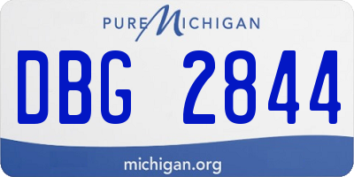 MI license plate DBG2844