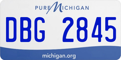 MI license plate DBG2845