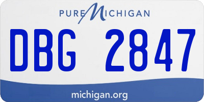 MI license plate DBG2847