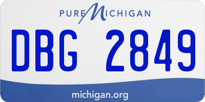 MI license plate DBG2849