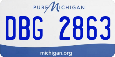 MI license plate DBG2863
