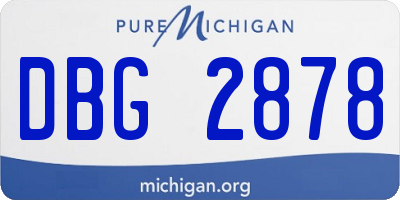 MI license plate DBG2878
